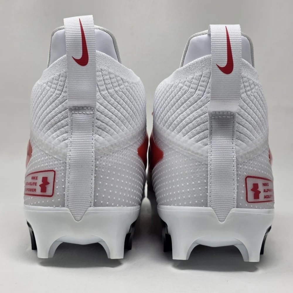Nike Alpha Menace 4 Elite Football Cleats White Black FZ7701-100 Men Size 11 New
